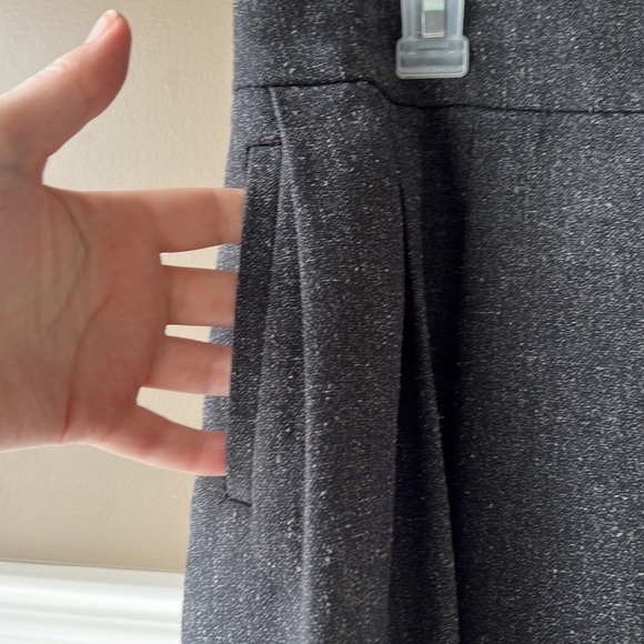 GAP Dark Grey Speckled With Pockets Front Pleated Mini Skirt Size 4 - Picture 3 of 14